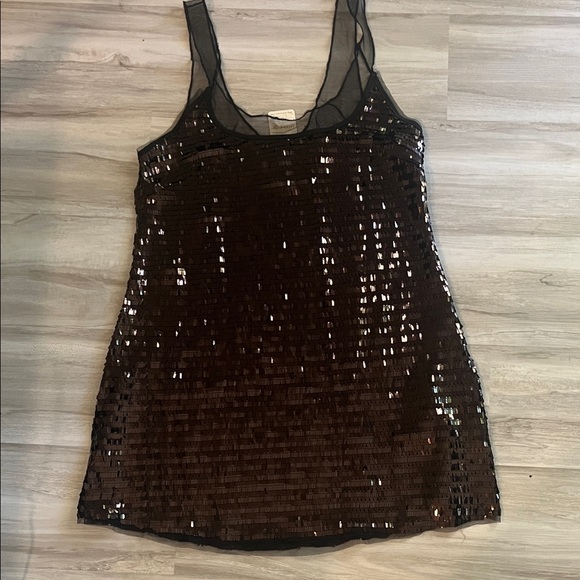 Free People Bronze/ Brown Sequin Mini Dress - Picture 1 of 5